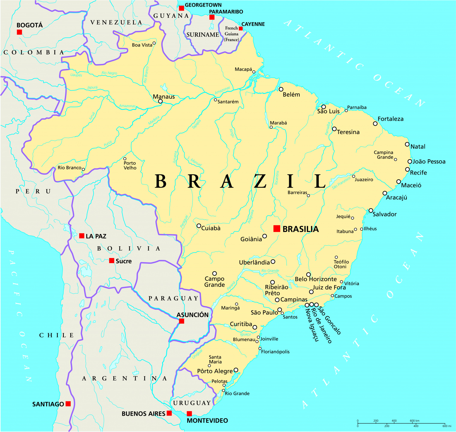 Os rios do Brasil | abc-distancias.com