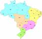 Mapa do Brasil com estados